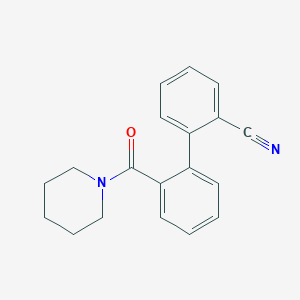 molecular formula C19H18N2O B5748817 2'-(1-piperidinylcarbonyl)-2-biphenylcarbonitrile 