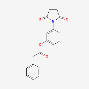 molecular formula C18H15NO4 B5748839 3-(2,5-dioxo-1-pyrrolidinyl)phenyl phenylacetate 