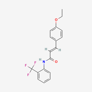 molecular formula C18H16F3NO2 B5748846 3-(4-ethoxyphenyl)-N-[2-(trifluoromethyl)phenyl]acrylamide 