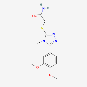 2-{[5-(3,4-dimethoxyphenyl)-4-methyl-4H-1,2,4-triazol-3-yl]thio}acetamide