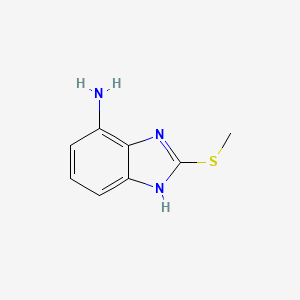 molecular formula C8H9N3S B574889 2-(Methylthio)-1H-benzo[d]imidazol-4-amine CAS No. 189045-57-6