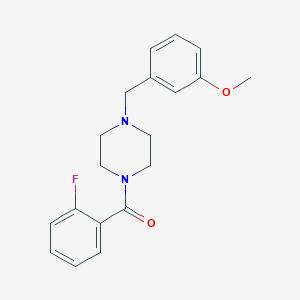 molecular formula C19H21FN2O2 B5748890 1-(2-fluorobenzoyl)-4-(3-methoxybenzyl)piperazine 