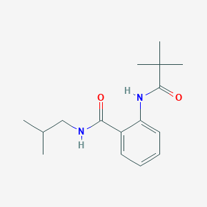 molecular formula C16H24N2O2 B5748896 2-[(2,2-dimethylpropanoyl)amino]-N-(2-methylpropyl)benzamide 