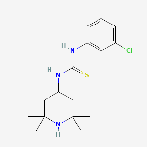 molecular formula C17H26ClN3S B5748903 N-(3-chloro-2-methylphenyl)-N'-(2,2,6,6-tetramethyl-4-piperidinyl)thiourea 