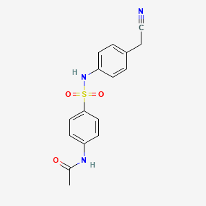 molecular formula C16H15N3O3S B5748905 N-[4-({[4-(cyanomethyl)phenyl]amino}sulfonyl)phenyl]acetamide 