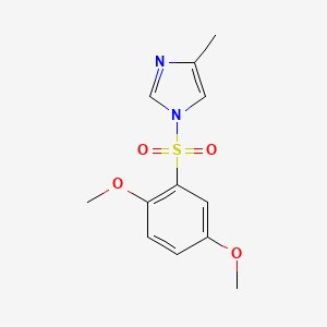 molecular formula C12H14N2O4S B5748917 1-[(2,5-dimethoxyphenyl)sulfonyl]-4-methyl-1H-imidazole 