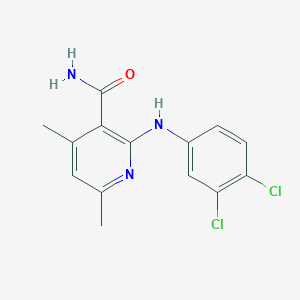 molecular formula C14H13Cl2N3O B5748926 2-[(3,4-dichlorophenyl)amino]-4,6-dimethylnicotinamide 
