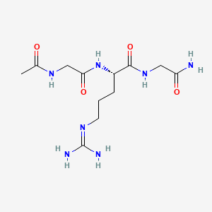 molecular formula C12H23N7O4 B574894 AC-Gly-arg-gly-NH2 CAS No. 176520-14-2