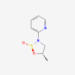 molecular formula C8H10N2O2S B574895 2-[(2R,5S)-5-Methyl-2-oxido-1,2,3-oxathiazolidin-3-yl]pyridine CAS No. 174854-86-5