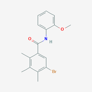 molecular formula C17H18BrNO2 B5748966 5-bromo-N-(2-methoxyphenyl)-2,3,4-trimethylbenzamide 