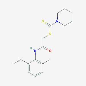 2-[(2-ethyl-6-methylphenyl)amino]-2-oxoethyl 1-piperidinecarbodithioate