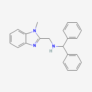 molecular formula C22H21N3 B5749000 (diphenylmethyl)[(1-methyl-1H-benzimidazol-2-yl)methyl]amine 