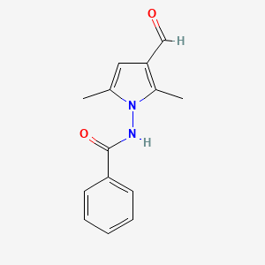 N-(3-formyl-2,5-dimethyl-1H-pyrrol-1-yl)benzamide