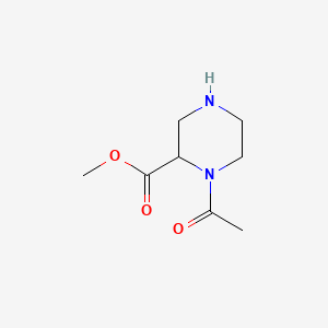 molecular formula C8H14N2O3 B574902 Methyl 1-acetylpiperazine-2-carboxylate CAS No. 171504-96-4