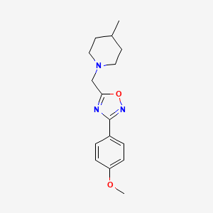 molecular formula C16H21N3O2 B5749026 1-{[3-(4-methoxyphenyl)-1,2,4-oxadiazol-5-yl]methyl}-4-methylpiperidine 