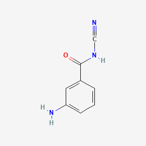 molecular formula C8H7N3O B574903 3-amino-N-cyanobenzamide CAS No. 160108-61-2