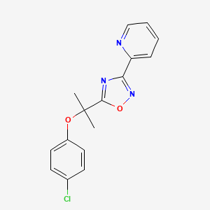 2-{5-[1-(4-chlorophenoxy)-1-methylethyl]-1,2,4-oxadiazol-3-yl}pyridine