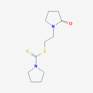 molecular formula C11H18N2OS2 B5749063 2-(2-oxo-1-pyrrolidinyl)ethyl 1-pyrrolidinecarbodithioate 