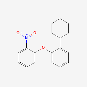 molecular formula C18H19NO3 B574907 1-Cyclohexyl-2-(2-nitrophenoxy)benzene CAS No. 169797-30-2