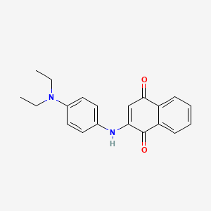 molecular formula C20H20N2O2 B5749078 2-{[4-(diethylamino)phenyl]amino}naphthoquinone 