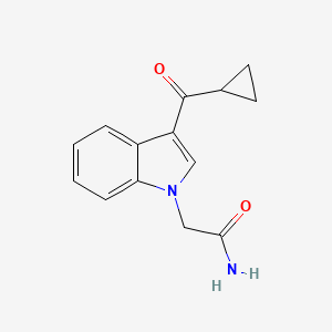 molecular formula C14H14N2O2 B5749091 2-[3-(cyclopropylcarbonyl)-1H-indol-1-yl]acetamide 
