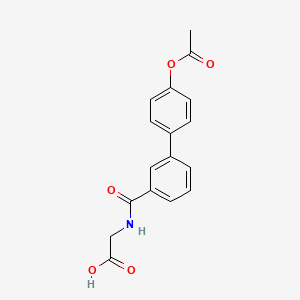 molecular formula C17H15NO5 B5749099 N-{[4'-(acetyloxy)-3-biphenylyl]carbonyl}glycine 