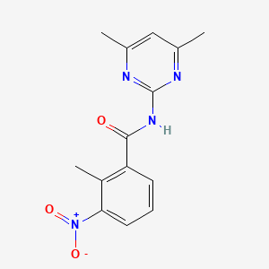 molecular formula C14H14N4O3 B5749103 N-(4,6-dimethyl-2-pyrimidinyl)-2-methyl-3-nitrobenzamide 