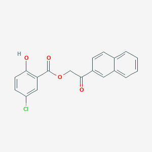 molecular formula C19H13ClO4 B5749117 2-(2-naphthyl)-2-oxoethyl 5-chloro-2-hydroxybenzoate 