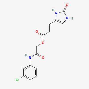 molecular formula C14H14ClN3O4 B5749126 2-[(3-chlorophenyl)amino]-2-oxoethyl 3-(2-oxo-2,3-dihydro-1H-imidazol-4-yl)propanoate 