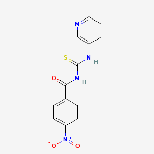 molecular formula C13H10N4O3S B5749137 4-nitro-N-[(3-pyridinylamino)carbonothioyl]benzamide 