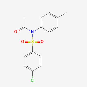 molecular formula C15H14ClNO3S B5749158 N-[(4-chlorophenyl)sulfonyl]-N-(4-methylphenyl)acetamide 