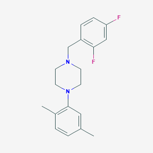 molecular formula C19H22F2N2 B5749165 1-(2,4-difluorobenzyl)-4-(2,5-dimethylphenyl)piperazine CAS No. 415955-11-2