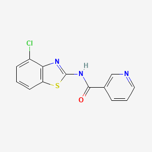 molecular formula C13H8ClN3OS B5749185 N-(4-chloro-1,3-benzothiazol-2-yl)nicotinamide 