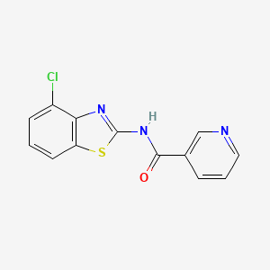 molecular formula C13H8ClN3OS B5749185 N-(4-chloro-1,3-benzothiazol-2-yl)pyridine-3-carboxamide 