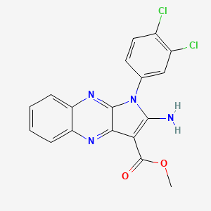 molecular formula C18H12Cl2N4O2 B5749191 methyl 2-amino-1-(3,4-dichlorophenyl)-1H-pyrrolo[2,3-b]quinoxaline-3-carboxylate 