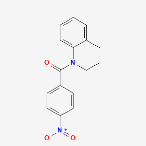 molecular formula C16H16N2O3 B5749205 N-ethyl-N-(2-methylphenyl)-4-nitrobenzamide 