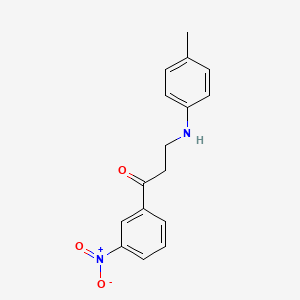 molecular formula C16H16N2O3 B5749219 3-[(4-methylphenyl)amino]-1-(3-nitrophenyl)-1-propanone 