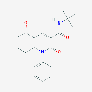 molecular formula C20H22N2O3 B5749231 N-(tert-butyl)-2,5-dioxo-1-phenyl-1,2,5,6,7,8-hexahydro-3-quinolinecarboxamide 