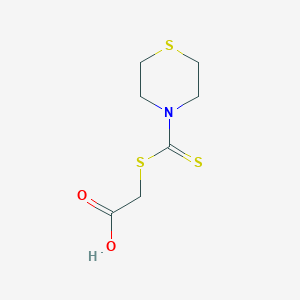 molecular formula C7H11NO2S3 B5749239 [(4-thiomorpholinylcarbonothioyl)thio]acetic acid 