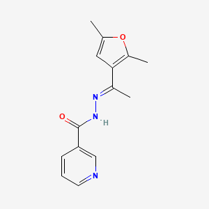 N'-[1-(2,5-dimethyl-3-furyl)ethylidene]nicotinohydrazide