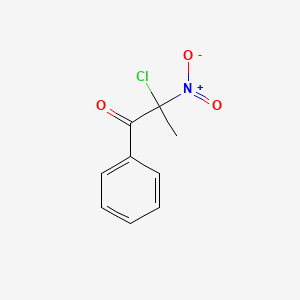 molecular formula C9H8ClNO3 B574927 2-Chloro-2-nitro-1-phenylpropan-1-one CAS No. 183548-34-7