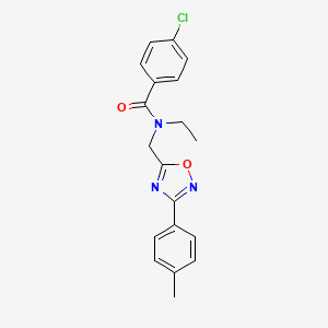 4-chloro-N-ethyl-N-{[3-(4-methylphenyl)-1,2,4-oxadiazol-5-yl]methyl}benzamide