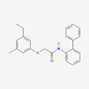 molecular formula C23H23NO2 B5749276 N-2-biphenylyl-2-(3-ethyl-5-methylphenoxy)acetamide 