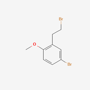 molecular formula C9H10Br2O B574928 4-Bromo-2-(2-bromoethyl)-1-methoxybenzene CAS No. 163260-76-2