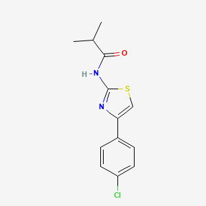 N-[4-(4-chlorophenyl)-1,3-thiazol-2-yl]-2-methylpropanamide