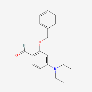 molecular formula C18H21NO2 B5749299 2-(苯甲氧基)-4-(二乙氨基)苯甲醛 