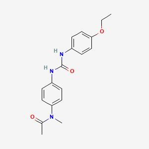 molecular formula C18H21N3O3 B5749307 N-[4-({[(4-ethoxyphenyl)amino]carbonyl}amino)phenyl]-N-methylacetamide 