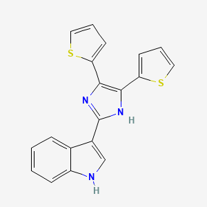 molecular formula C19H13N3S2 B5749309 3-(4,5-di-2-thienyl-1H-imidazol-2-yl)-1H-indole 