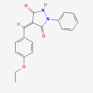 molecular formula C18H16N2O3 B5749317 4-(4-ethoxybenzylidene)-1-phenyl-3,5-pyrazolidinedione 