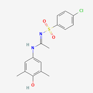 N'-[(4-chlorophenyl)sulfonyl]-N-(4-hydroxy-3,5-dimethylphenyl)ethanimidamide